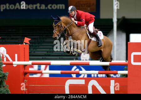 Affidabilità NC Grand Prix - Ian Millar (CAN) di equitazione in stile presso il National Abete rosso di prati, Giugno 2006 Foto Stock