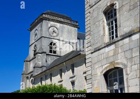 Francia, Mosa, Saint Mihiel, chiesa abbaziale di San Michele, 11th secolo torre Foto Stock