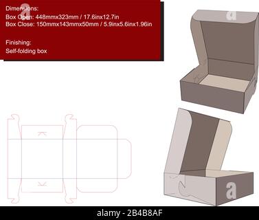 Fast Food Burger Box Diecut - Vettore Illustrazione Vettoriale