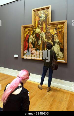 Francia, Parigi, Patrimonio Mondiale dell'UNESCO, Museo del Louvre, 15th secolo galleria di pittura del Nord Europa, la discesa dalla Croce Foto Stock