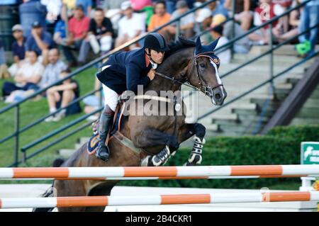 Il Nord America, Spruce Meadows 2006, Lafarge Cup, Kyle King (Usa) In Sella A Estival Foto Stock