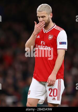 Shkodran Mustafi of Arsenal - Arsenal / Olympiacos, UEFA Europa League - turno di 32 Secondi Tappa, Emirates Stadium, Londra, Regno Unito - 27th Febbraio 2020 Foto Stock