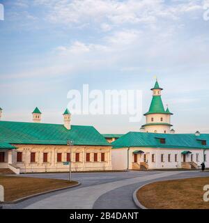 Istra, RUSSIA - 5 marzo 2020: La Cattedrale della risurrezione nel nuovo monastero di Gerusalemme: Foto Stock
