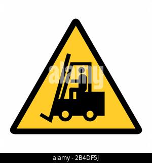 Carrello elevatore a forche segno Illustrazione Vettoriale