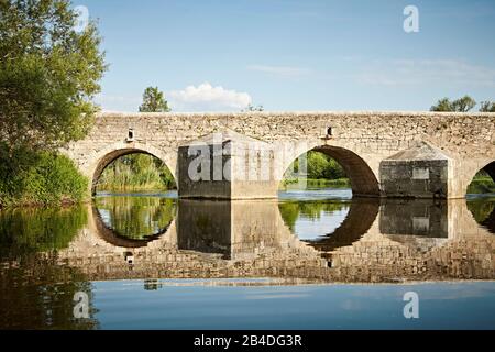 Baviera, Svevia, Fiume, Wörnitz, Harburg, Ebermergen Foto Stock