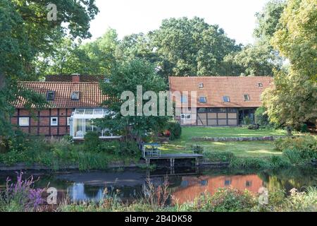 Museo KIFF - Arte sul fiume, Fischerhude, Bassa Sassonia, Germania, Europa Foto Stock