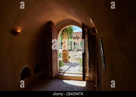 Centro Storico, Monastero Di Arkadi, Creta, Grecia Foto Stock