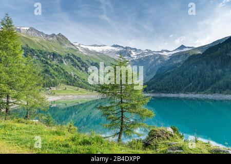 Mühlwald, Provincia Di Bolzano, Alto Adige, Italia, Europa. Il serbatoio Neves Foto Stock