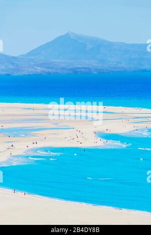 Sotavento Beach, Jandia Peninsula, Fuerteventura, Isole Canarie, Spagna Foto Stock