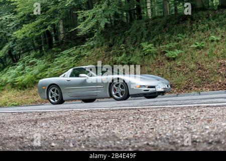 Bad König, Hesse, Germania, Chevrolet Corvette C4, costruito nel 2002, cilindrata 5,7 litri, 303 KW al festival classico. Foto Stock