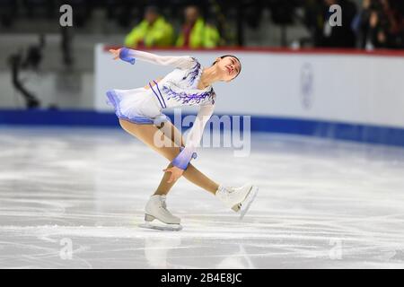 Tallinn, Estonia. 6th Mar 2020. Seoyeong WI dalla Corea, durante il Ladies Short Program al ISU World Junior Figure Skating Championships 2020 presso il Tondiraba Ice Hall, il 06 marzo 2020 a Tallinn, Estonia. Credit: Raniero Corbelletti/Aflo/Alamy Live News Foto Stock