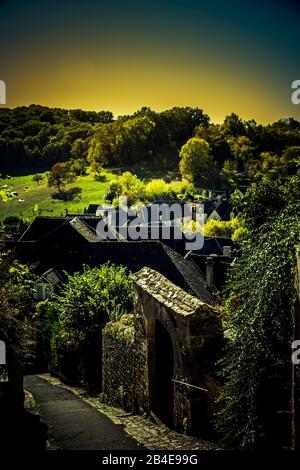 Sentiero di montagna in luogo antico Foto Stock