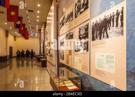 Laos, Vientiane, Kaysone Phomivan Museum, Edificio interno Foto Stock