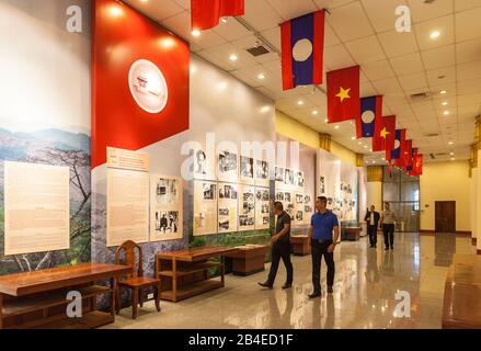 Laos, Vientiane, Kaysone Phomivan Museum, Edificio interno Foto Stock