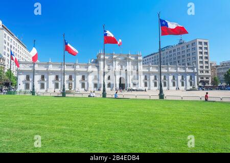 Palacio de la Moneda, Santiago del Cile, Cile, Sud America Foto Stock