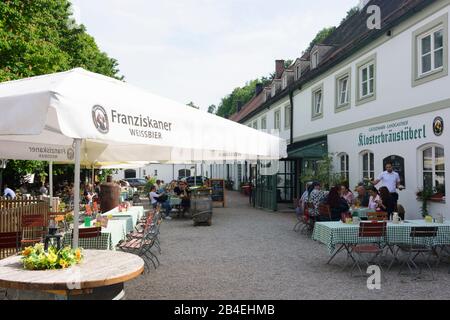 Schäftlarn, Abbazia Di Schäftlarn (Kloster Schäftlarn), Ristorante A Oberbayern, Münchner Umland, Alta Baviera, Baviera / Baviera, Germania Foto Stock