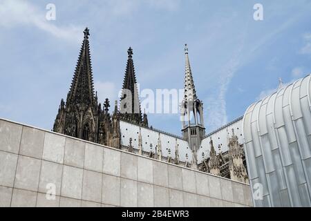 Germania, Nord Reno-Westfalia, Colonia, Museo Romano-Germanico, Museo Ludwig, Cattedrale Di Colonia Foto Stock