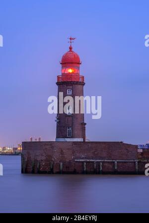 Vecchio Faro Di Bremerhaven Foto Stock