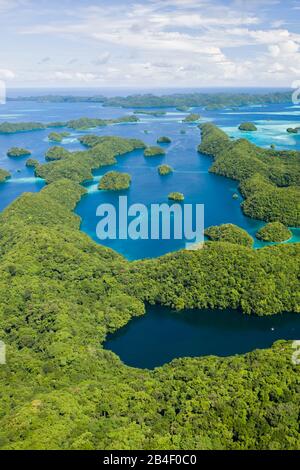 Le isole della roccia di Palau, pacifico, Micronesia, Palau Foto Stock