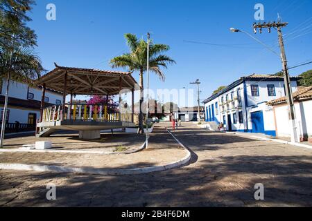 Coretto do Largo da Igreja Matriz - imagens para composição panorâmica com MG 0261.CR2 à MG 0270.CR2, coloniale, barroco, Largo della Chiesa Madre, B. Foto Stock