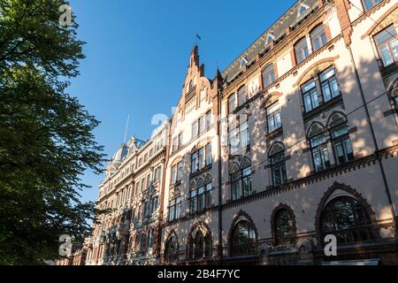 Helsinki, Architettura Art Nouveau, Korkeavuorenkatu Foto Stock