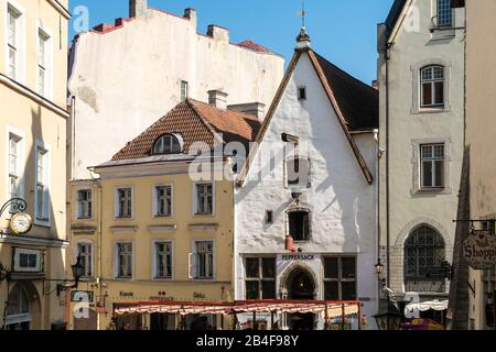 Estonia, Tallinn, città vecchia, Vana Turg, vecchio mercato, ristorante storico 'Peppersack' Foto Stock