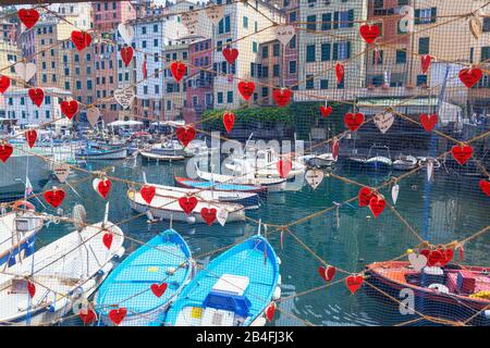 Porto Turistico, Camogli, Liguria, Italia, Foto Stock