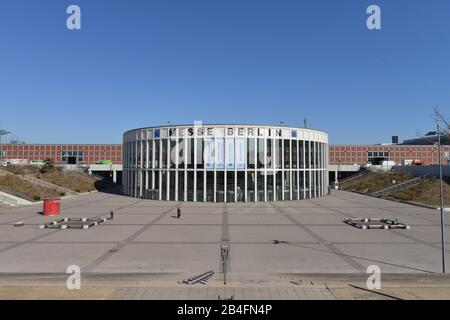 Messe Berlin, Eingang Sued, Jaffestrasse, Westend, Berlino, Deutschland Foto Stock