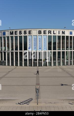 Messe Berlin, Eingang Sued, Jaffestrasse, Westend, Berlino, Deutschland Foto Stock