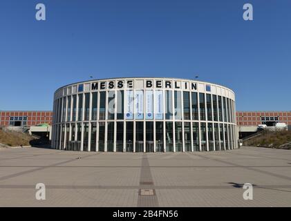 Messe Berlin, Eingang Sued, Jaffestrasse, Westend, Berlino, Deutschland Foto Stock