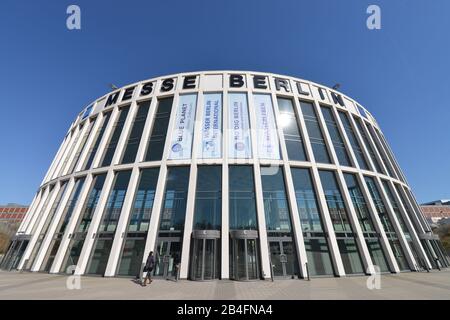 Messe Berlin, Eingang Sued, Jaffestrasse, Westend, Berlino, Deutschland Foto Stock