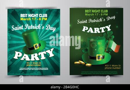 Saint Patricks giorno invito design della scheda Illustrazione Vettoriale