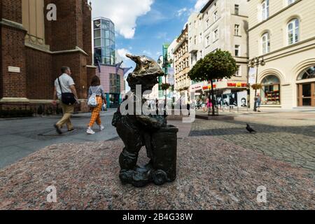 Europa, Polonia, Bassa Slesia, Wroclaw, Nani Di Wroclaw / Breslauer Zwerge - Recyklinek Foto Stock