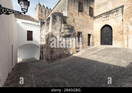 Castillo De Arcos, Schloss, Hausfassade, Architektur, Arcos De La Frontera, Andalusien, Spanien, Europa Foto Stock