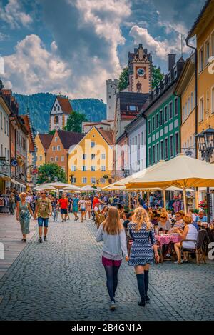 Deutschland, Bayern, Allgäu, Füssen, Altstadt, Reichenstraße Foto Stock