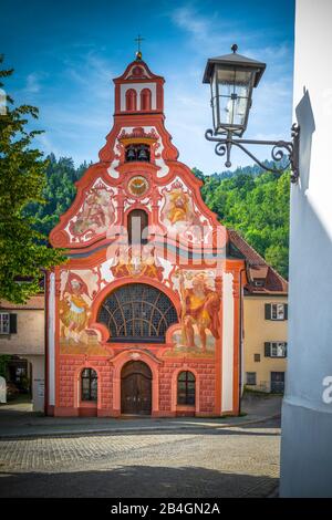 Germania, Baviera, Allgäu, Füssen, Città Vecchia, Chiesa, Spirito Santo Foto Stock