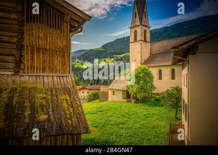 Italien, Südtirol, Alpen, Moos In Passiria, Moos, Passiria, Kirche Foto Stock