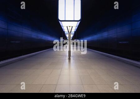 Metropolitana, Metropolitana, Metro, Hafencity University, Amburgo, Germania, Europa Foto Stock