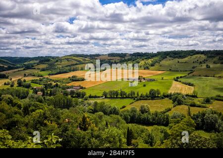 Paesaggio nei pressi di Cordes-sur-Ciel Foto Stock