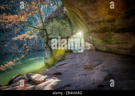 Schwarzachklamm in Franconia Foto Stock