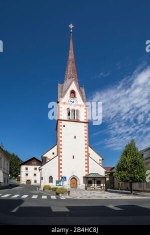 Die Markuskirche A Mauthen, Kötschach-Mauthen, Bezirk Hermagor, Kärnten, Österreich Foto Stock