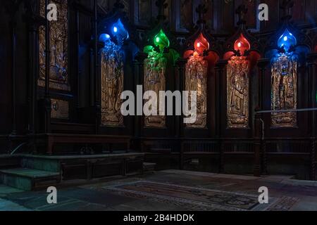 Tanzania, Isola di Zanzibar: Chiesa anglicana in Stone Town, costruita sul sito del vecchio mercato degli schiavi, come memoriale contro il commercio degli schiavi. Particolare nella chiesa. Foto Stock