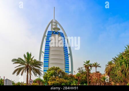 Dubai, Emirati Arabi Uniti, Burj Al Arab, Hotel Di Lusso, Dubai Foto Stock