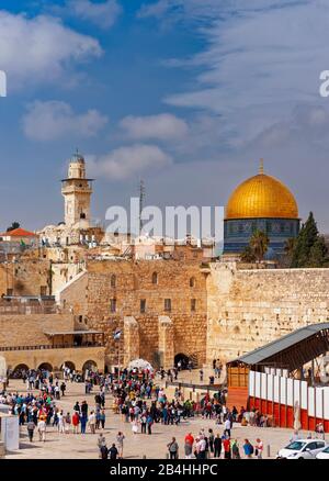 Israele, cupola della roccia sul Monte del Tempio, Gerusalemme Foto Stock