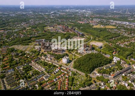 , Zollverein Coal Mine Industrial Complex, Vista Aerea , Germania, Renania Settentrionale-Vestfalia, Zona Della Ruhr, Essen Foto Stock