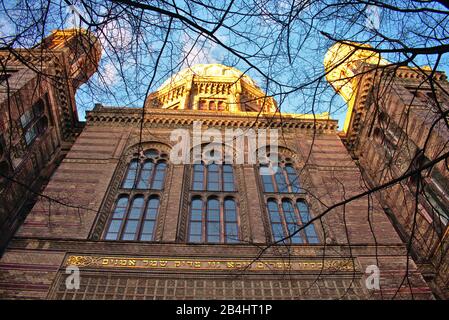 Esterno della Nuova Sinagoga su Oranienburger strasse a Berlino Foto Stock