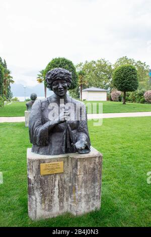 Mezza Figura Di Ella Fitzgerald, Montreux Riviera, Svizzera Foto Stock