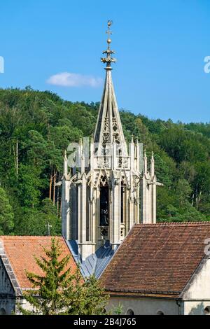 Germania, Baden-Wuerttemberg, Tübingen - Bebenhausen, chiesa del monastero, cavaliere gotico del tetto (Vierungsturm) Foto Stock