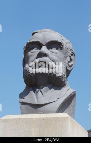 Busto Di Schüßeler, Bad Zwischenahn, Bassa Sassonia, Germania, Europa Foto Stock