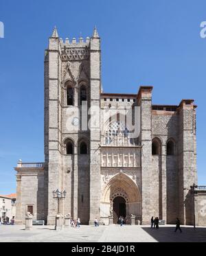 Catedral Del Salvador, Cattedrale, Avila, Castilla Y Leon, Castiglia-Leon, Spagna, Europa Foto Stock